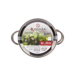CUIT-VAPEUR 2 PIÈCES COUVERCLE EN VERRE 20 CM