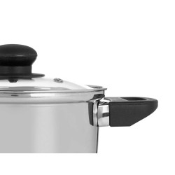 CASSEROLE À INDUCTION 18CM COUVERCLE EN VERRE