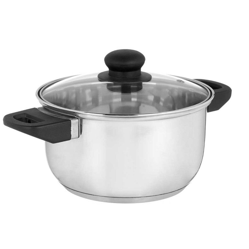 CASSERUOLA A INDUZIONE 20 CM COPERCHIO IN VETRO