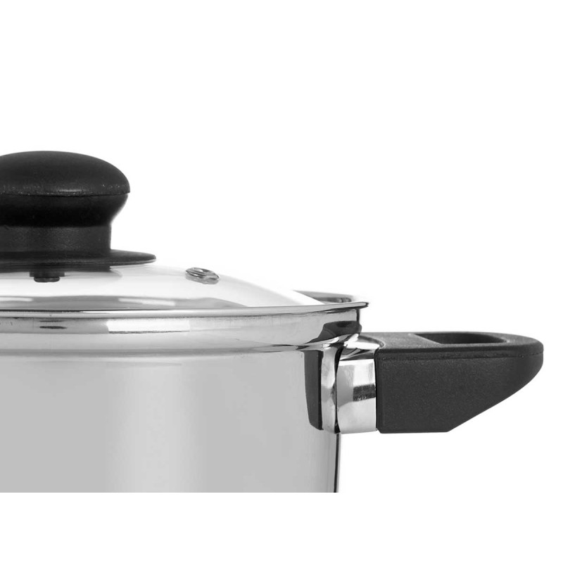CASSERUOLA A INDUZIONE 20 CM COPERCHIO IN VETRO