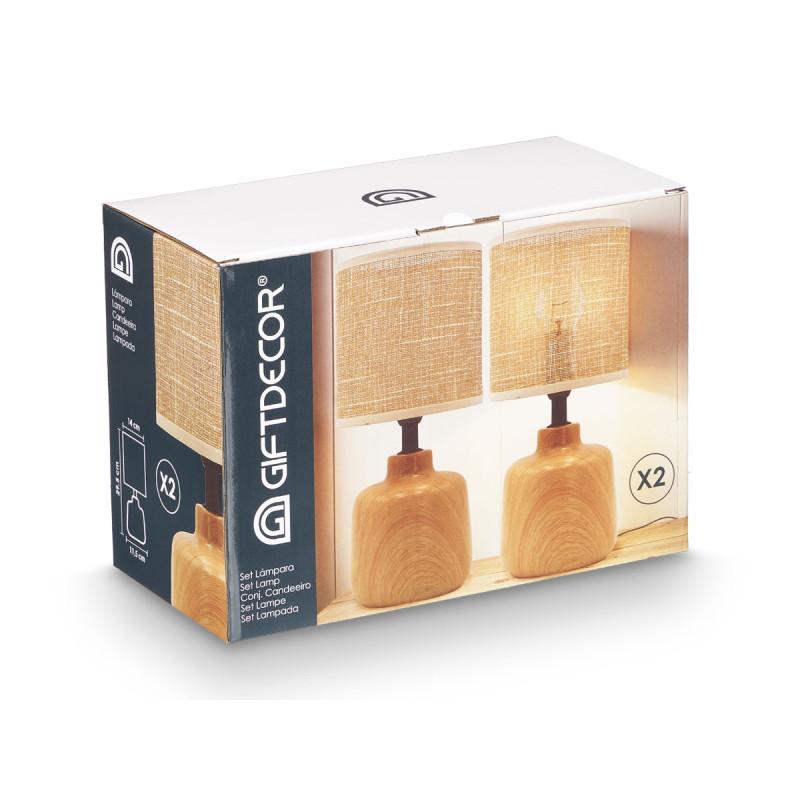 SET 2 LAMPES DE TABLE RONDES