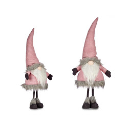 DUENDE ROSA COM GORRO DE LÃ 90CM 
