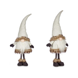 DUENDE BRANCO COM GORRO DE LÃ 70CM 