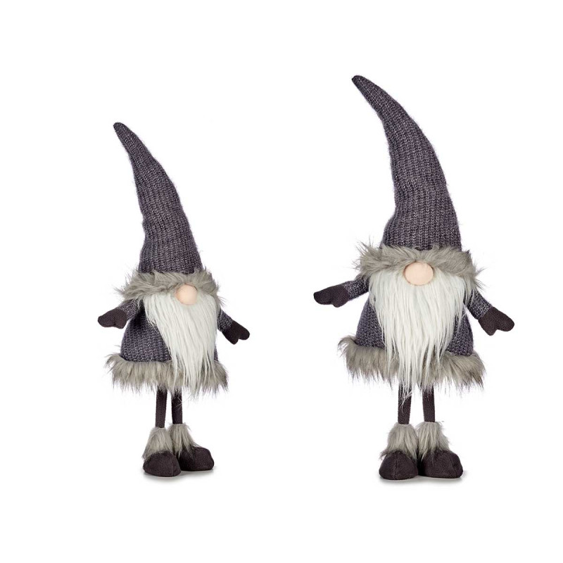 WOOL GREY ELF WITH CAP 70CM 