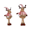 REINDEER PINK FABRIC WOOL WITH LEGS 63CM 
