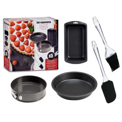 SET 3 PASTRY MOULDS WITH SPATULA AND BRUSH