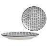 ASSIETTE PLATE 24CM DESSIN LIGNES NOIR 