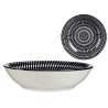 ASSIETTE CREUSE 20CM CERCLE ETHNIQUE NOIR 