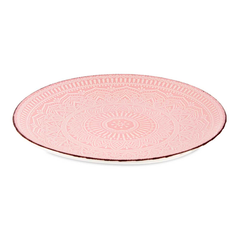 PLATO RELIEVE LLANO ROSA 27CM