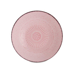PLATO RELIEVE HONDO ROSA 20CM