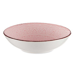 PLATO RELIEVE HONDO ROSA 20CM
