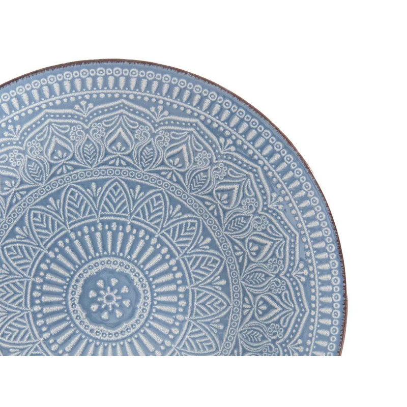PRATO RASO RELEVO AZUL 27CM 