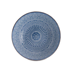 ASSIETTE RELIEF CREUSE BLEU 18,5CM 