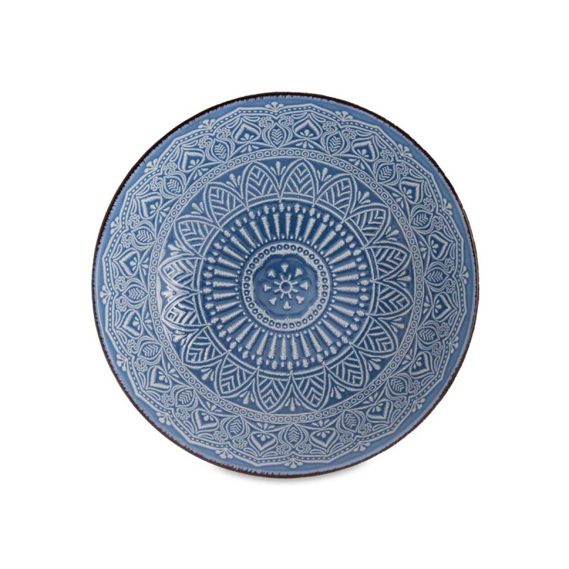 ASSIETTE RELIEF CREUSE BLEU 18,5CM 
