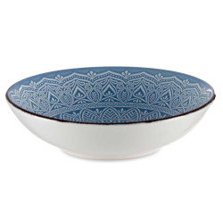 ASSIETTE RELIEF CREUSE BLEU 18,5CM 