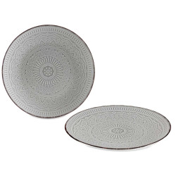 PRATO RASO RELEVO CINZENTO 27CM