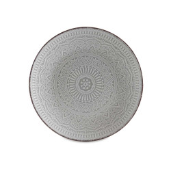 PRATO RASO RELEVO CINZENTO 27CM