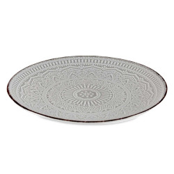 PRATO RASO RELEVO CINZENTO 27CM