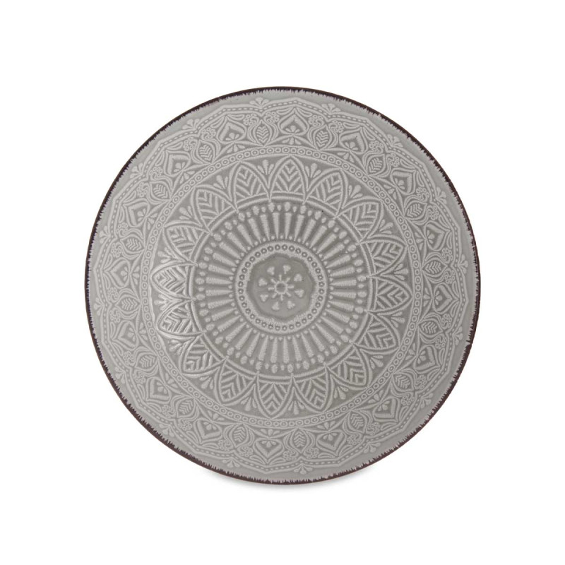 20CM GREY RELIEF SOUP DISH