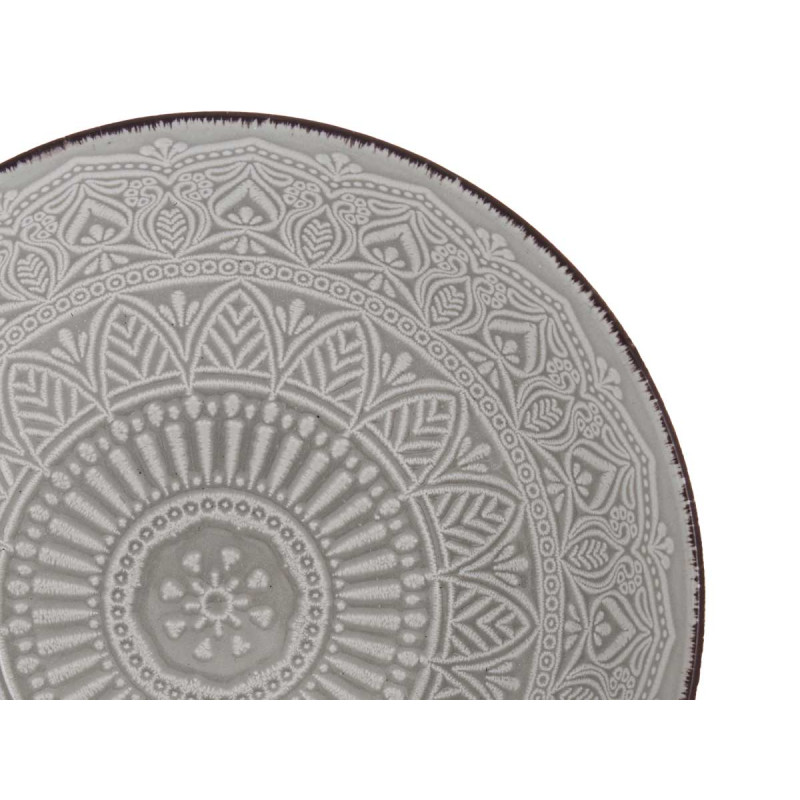 20CM GREY RELIEF SOUP DISH