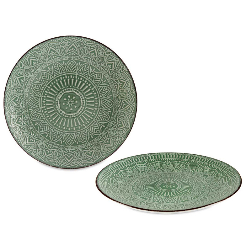 PIATTO RILIEVO PIANO VERDE 27CM