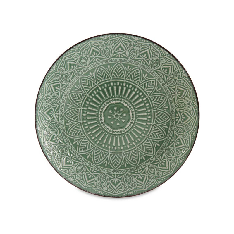 ASSIETTE RELIEF PLATE VERT 27CM 