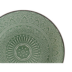 ASSIETTE RELIEF PLATE VERT 27CM 