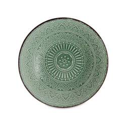 PIATTO RILIEVO FONDO VERDE 20CM