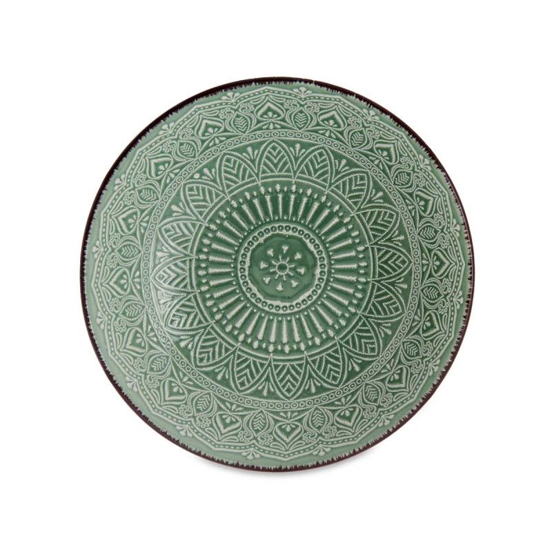 ASSIETTE RELIEF CREUSE VERT 18,5CM 
