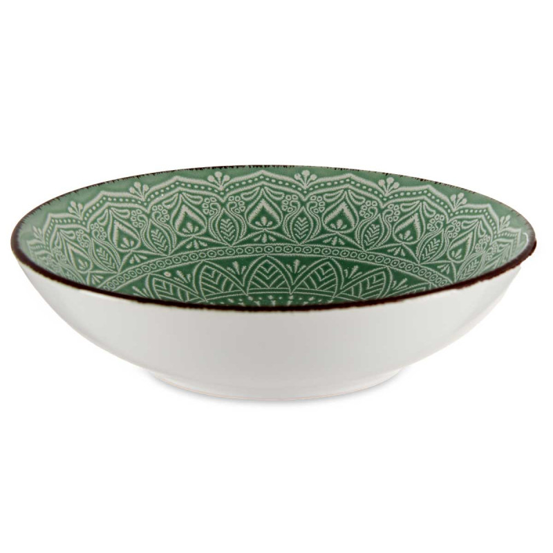 ASSIETTE RELIEF CREUSE VERT 18,5CM 