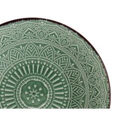 PLATO RELIEVE HONDO VERDE 20CM