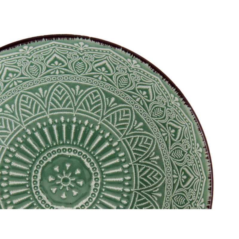 PIATTO RILIEVO FONDO VERDE 20CM