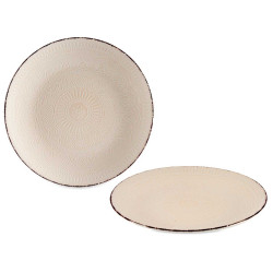 ASSIETTE RELIEF PLATE BEIGE 27CM 