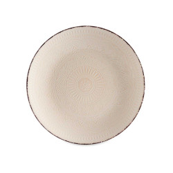 PRATO RASO RELEVO BEGE 27CM