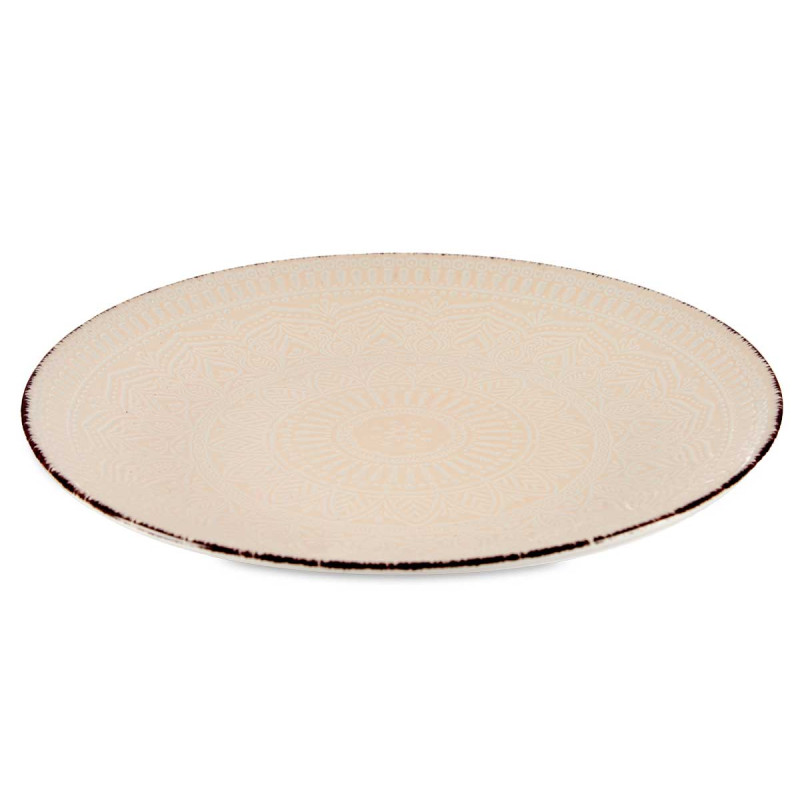 PIATTO RILIEVO PIANO BEIGE 27CM