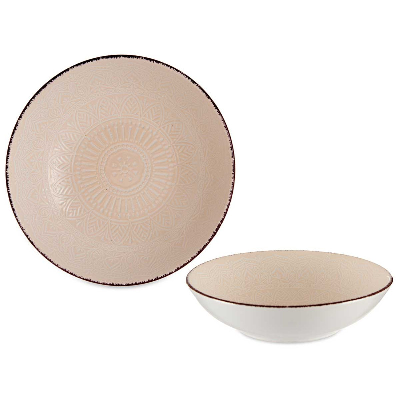 ASSIETTE RELIEF CREUSE BEIGE 18,5CM 
