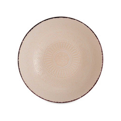 ASSIETTE RELIEF CREUSE BEIGE 18,5CM 