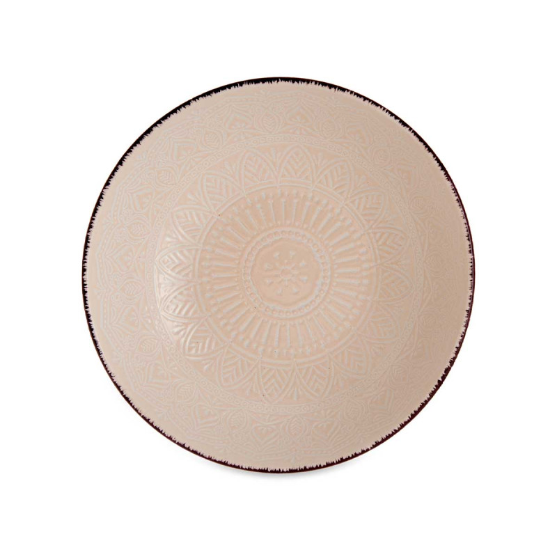 ASSIETTE RELIEF CREUSE BEIGE 18,5CM 