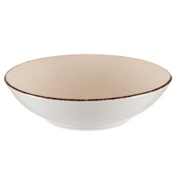 20CM BEIGE RELIEF SOUP DISH