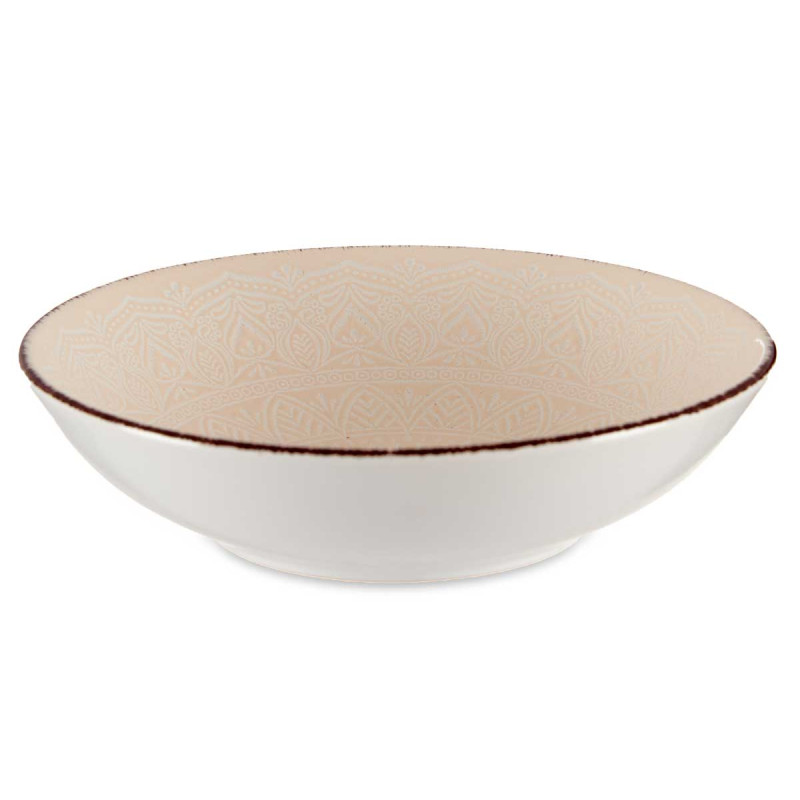 ASSIETTE RELIEF CREUSE BEIGE 18,5CM 