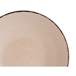 ASSIETTE RELIEF CREUSE BEIGE 18,5CM 
