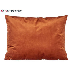 60X45CM ORANGE VELVET CUSHION  