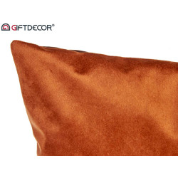 60X45CM ORANGE VELVET CUSHION  