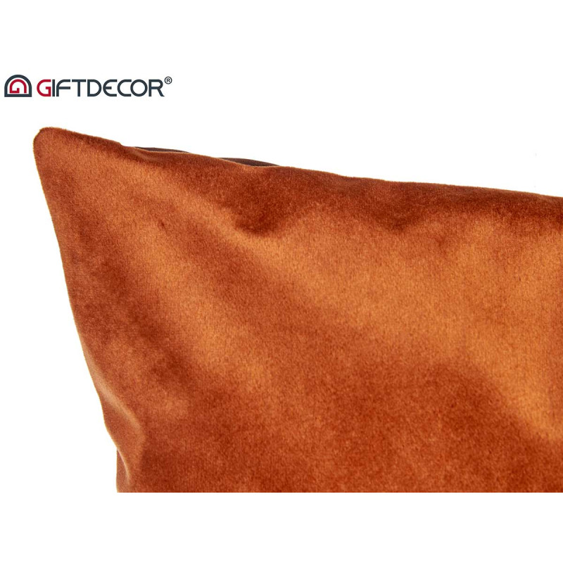 CUSCINO VELLUTO ARANCIONE 60X45CM