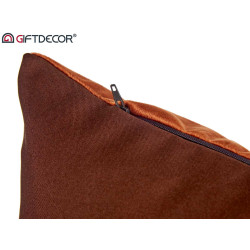 60X45CM ORANGE VELVET CUSHION  