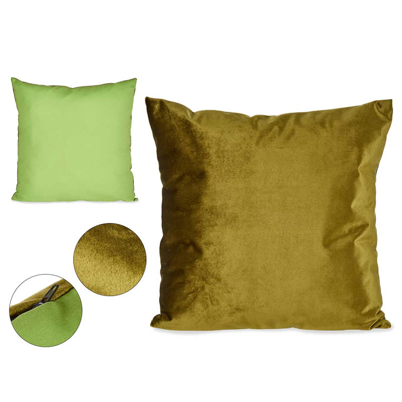 COUSSIN VELOURS VERT 45X45CM