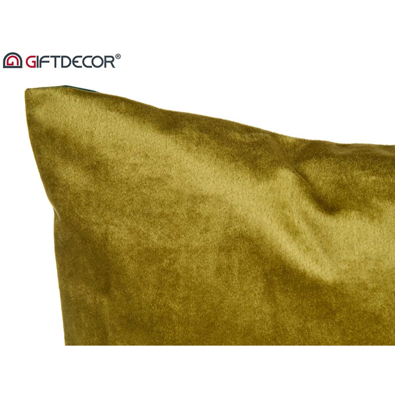 COUSSIN VELOURS VERT 45X45CM