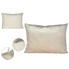 60X45CM OFF-WHITE  VELVET CUSHION 