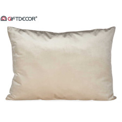 60X45CM OFF-WHITE  VELVET CUSHION 