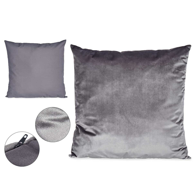 ALMOFADA VELUDO CINZENTO 60X60CM